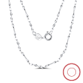 wholesale S925 Sterling Silver Versatile Collarbone Bare Chain, Twisted Link Plain Chain, DIY Minimalist Elegant Necklace-0-0