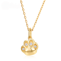 wholesale S925 Silver Plated with 9K Gold, Japanese and Korean Light Luxury Soft Cute Little Cat Paw Bracelet, Kitten Hand Accessory, Cross-border Jewelry-925 silver