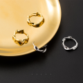 wholesale Metal S925 Silver Ear Clasp Women's Möbius Minimalist Smooth Knot Twist Sweet Ear Jewelry G1392-0-2
