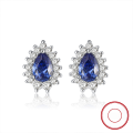 wholesale S925 sterling silver gold-plated ultra-sparkling zirconia drop earrings, manufacturer wholesale-0-133
