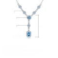 wholesale S925 Silver Inlaid Natural Topaz Pendant Necklace with a Sense of High-End Luxury Jewelry-0-4