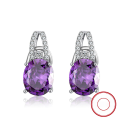wholesale S925 sterling silver gold-plated ultra-sparkling zirconia drop earrings, manufacturer wholesale-0-106
