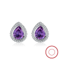 wholesale S925 sterling silver gold-plated ultra-sparkling zirconia drop earrings, manufacturer wholesale-0-108
