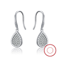 wholesale S925 sterling silver gold-plated ultra-sparkling zirconia drop earrings, manufacturer wholesale-0-118