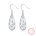 wholesale S925 sterling silver gold-plated ultra-sparkling zirconia drop earrings, manufacturer wholesale-0-20