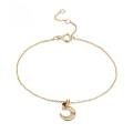wholesale 9K Gold Japanese Jewelry Wholesale Minimalist Moon Red Garnet Bracelet Multi-Combination DIY Accessories-0-0
