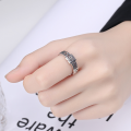 wholesale S925 Sterling Silver Lucky Ring Korean Style Personality Fashion Chain Internet Famous Vintage Trendy Niche Domineering Women's Index Finger-0-2