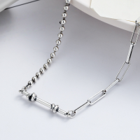 wholesale Sterling silver women's trendychoker necklace cute minimalist knotted hip-hop retro-YL112/approx. 7.63g 925 silver