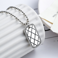 wholesale S925 Silver Korean Japanese Women's Starfish Pendant Necklace, Ins Style Round Plate Collarbone Chain, Factory Direct Supply-Single Pendant - Without Chain 925 Silver