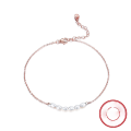 wholesale S925 Sterling Silver Cloud-Pull Anklet with Dull-Polished Beads and Turning Beads, Simple and Versatile, Cross-Border Wholesale Bestseller-0-0