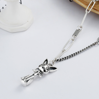 wholesale Sterling Silver Cute Minimalist Adorable Bunny Pendant Sweater Chain Unisex Streetwear Hip-Hop Versatile Viral Accessory-YL117/approx. 12.78g 925 silver