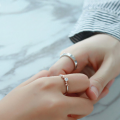 wholesale S925 Sterling Silver "One Deer with You" Couple Rings Valentine's Day Gift for Girlfriend Birthday Unisex Matching Rings Drop Shipping-0-3