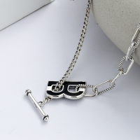 wholesale S925 Sterling Silver Fashionable and Unique Hip Hop European and American New Design Thick Chain B Letter Non-Tarnishing Silver Necklace-YL126/approx. 14.18g 925 sterling silver