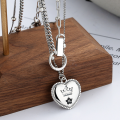 wholesale Sterling Silver Minimalist Niche Handmade Thai Silver Craft Vintage-inspired Heart Letter Pendant Necklace for Girlfriend-0-2