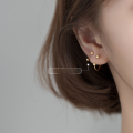 wholesale S925 Silver Japanese Minimalist Light Bead Stud Earrings for Non-Pierced Ears, Small Round Bead Ear Cuffs, Petite Elegant Earrings G7582-0-3