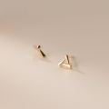 wholesale S925 Sterling Silver Ear Studs for Women, Korean Minimalist Geometric Triangle Hollow Square Ear Accessories G7348-0-1