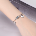 wholesale S925 Sterling Silver Minimalist Versatile Bracelet with Fun Charm, Small Niche Design for Ins, Gift-0-3