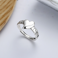 wholesale Sterling Silver Adjustable Ring Vintage Letter C for Women, Personalized Fashion Versatile European and American Trendy Hip-Hop Accessory-YJ178/approx. 2.81g Adjustable opening