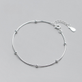 wholesale S925 Silver Bracelet for Women, Korean Style, Simple and Personalized, Smooth Bead Snake Chain, Elegant and Sweet Hand Jewelry S4265-0-0