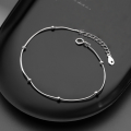 wholesale S925 Silver Bracelet for Women, Korean Style, Simple and Personalized, Smooth Bead Snake Chain, Elegant and Sweet Hand Jewelry S4265-0-2