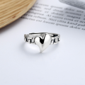 wholesale S925 Sterling Silver English Love Ring for Women, Trendy Korean Style, Minimalist and Versatile Korean Jewelry-0-2