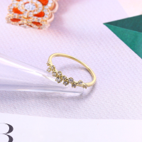 wholesale 9K Gold ArtLi Direct Sales New Style Light Luxury Fashion Moissanite Diamond Ring for Women, Versatile Accessory-Moissanite + Zircon Original Ring Size 16