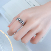 wholesale 9K gold jewelry minimalist small red heart synthetic red opal chain ring for women, fiery heart-shaped versatile hand accessory-Red Opal Small Heart Ring>Adjustable adjustment beads