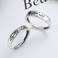 wholesale S925 Sterling Silver Korean-Japanese Style Retro Small Fish Totem Ring, Ins Street Hip-Hop Minimalist Distressed Hand Accessory-0-0