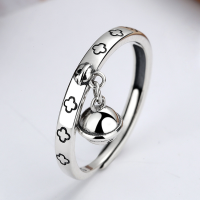 wholesale S925 Sterling Silver Korean Japanese Fashion Versatile Cute Exquisite Ball Ring Minimalist Dainty Adjustable Open Band Jewelry-YJ211/approx. 2.6g Adjustable opening
