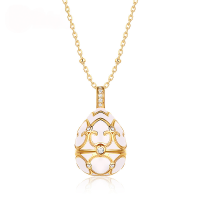 wholesale Metal material, Japanese and Korean lightweight luxury jewelry logo gift niche design retro necklace women's collarbone chain court freshwater pearl pendant-[Freshwater Pearl] Pendant without chain>925 silver