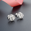 wholesale S925 Sterling Silver Cute Creative Design Korean-style Zircon Earrings, Ear-friendly Minimalist and Fresh Stud Earrings-0-0