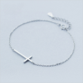 wholesale S925 Silver Women's Korean-style Minimalist Cross Pendant Chain Bracelet Wholesale S0565-0-0