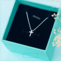wholesale S925 Silver Necklace Women's Korean Style Fashion Minimalist Plain Cross Pendant Choker Necklace D1509-0-3