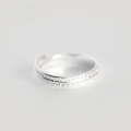 wholesale S925 Silver Leaf Ring Open-Ended Tail Ring Engraved Silver Jewelry J0288-0-1
