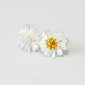 wholesale S925 Silver Ear Studs for Women, Korean Style Small Fresh Simple Flower Daisy Plain Silver Jewelry Wholesale E0430-0-2