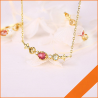 wholesale 18K Gold Bare Chain Women's Choker Necklace Without Pendant, Ultra-Thin Sparkling Cross Engine-Turned Chain, Versatile and Minimalist-18K Yellow No Extender Chain 18K Yellow