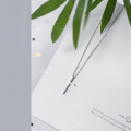 wholesale S925 Sterling Silver Cross Pendant Necklace for Women, Short Chain, Fashionable and Sweet Collarbone Style D0439-0-3