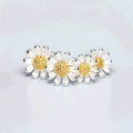 wholesale S925 Silver Ear Studs for Women, Korean Style Small Fresh Simple Flower Daisy Plain Silver Jewelry Wholesale E0430-0-1