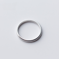 wholesale S925 silver ring for women, Korean-style minimalist smooth ring, individual simple circle pinky ring J3126-0-2