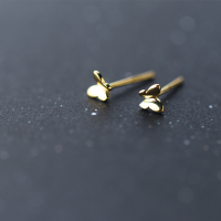 wholesale S925 silver earrings for women, sweet butterfly earrings, cute, petite, elegant, trendy, fashionable small animal jewelry E6015-S925 silver pair gold model>925 silver