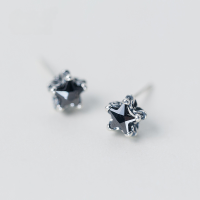 wholesale S925 Sterling Silver Gold-Plated Small Dainty Heart Stud Earrings for Women, Korean Style Lovely Sweet Minimalist Heart-shaped Earrings E6148-S925 silver pair 925 silver