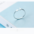wholesale S925 Silver Ring for Women, Korean Style Fashionable and Unique Open Star Moon Ring, Simple and Elegant Hand Jewelry J3299-0-0