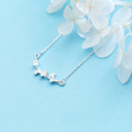 wholesale Silver S925 Ginkgo Leaf Necklace, Artistic and Versatile Gentle Branch Pendant Collarbone Chain D3354-0-1