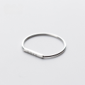 wholesale S925 Silver Ring Women's Korean Style Fashion Sweet Minimalist Bar Ring Personality Ring Women J3374-0-0