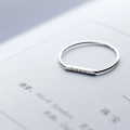 wholesale S925 Silver Ring Women's Korean Style Fashion Sweet Minimalist Bar Ring Personality Ring Women J3374-0-2