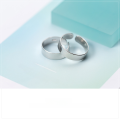 wholesale S925 Sterling Silver Men's and Women's Ring, Minimalist Smooth Open-Ended Ring Loop Trendy Couple's Ring J3542-0-1
