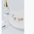 wholesale S925 Sterling Silver Rose Flower Earrings for Women Korean Style Fashionable Diamond-Inlaid Hollow-Out Floral Stud Earrings Personality Jewelry E7399-0-1