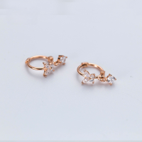 wholesale S925 Silver Butterfly Earrings with Inlaid Crystals, Short Korean Style Fresh and Elegant Ear Hoops, Graceful Drop Ear Accessories E7595-S925 silver pair silver model 925 silver