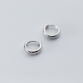 wholesale S925 silver ear clip, women's Japanese and Korean style, minimalist smooth round short hoop, elegant ear clasp, ear cartilage stud E1013-0-2