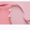 wholesale S925 silver star earrings for women, fashionable five-pointed star couple earrings, minimalist unisex ear accessories E0060-1-0-2